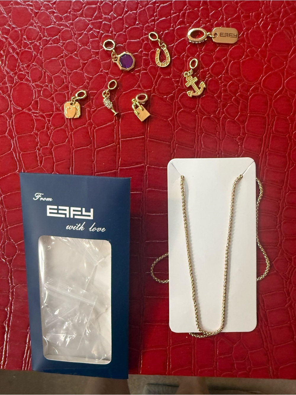 Effy Gold Charm Necklace Set with Removable Charms